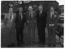 L to R: Peter Turrall - Vice Chairman, Frank Dutton - President, Sir Robert Telford - Patron, Sir Alan Rudge - Guest, Charles Rand - Chairman